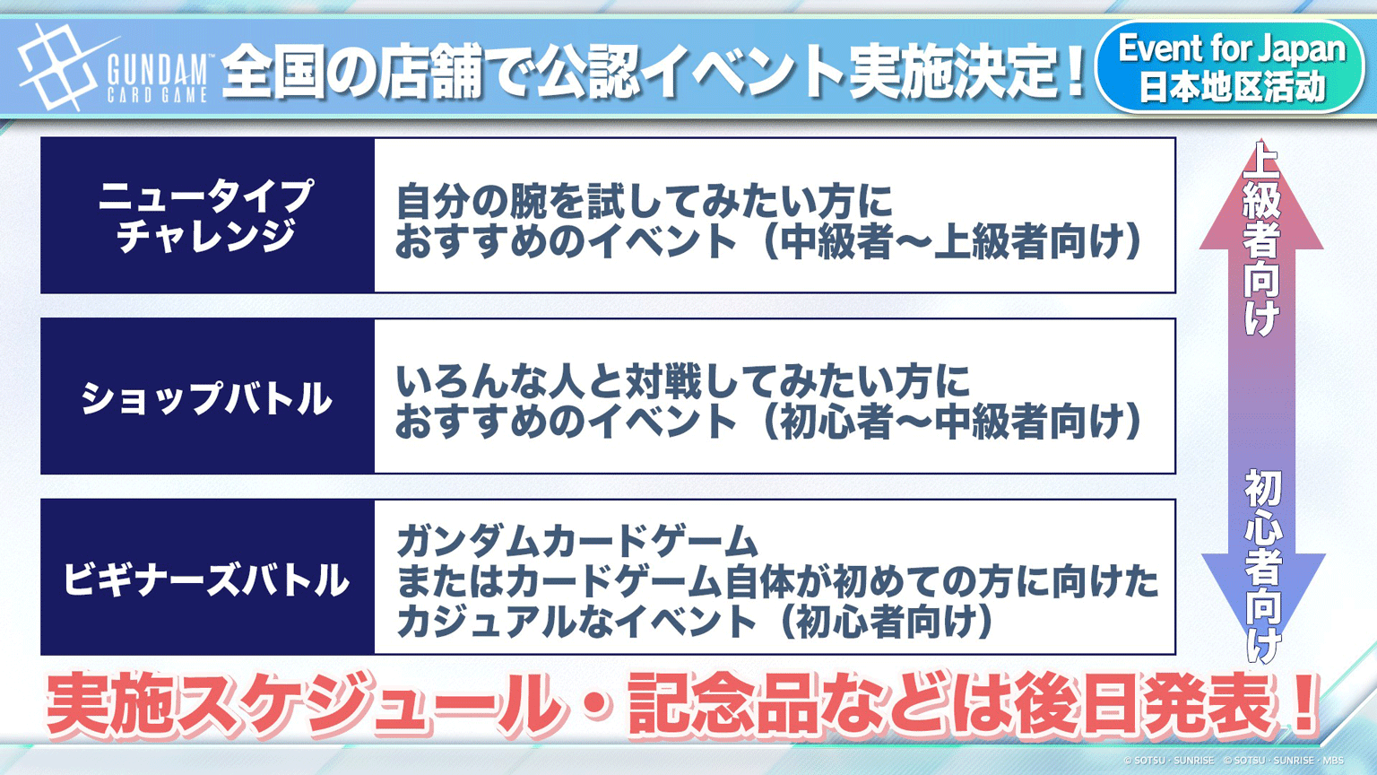 各種公認大会の実施が決定!